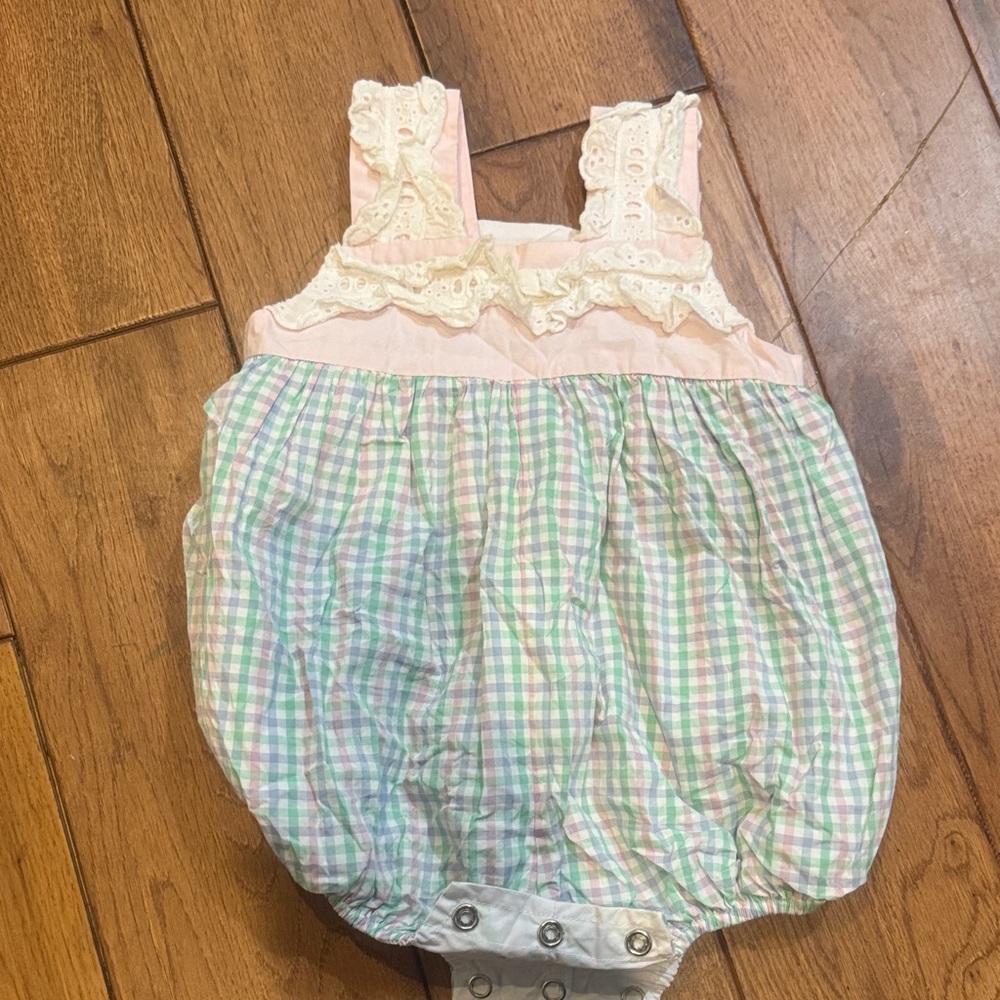 TBBC Pastel Plaid Baby Romper